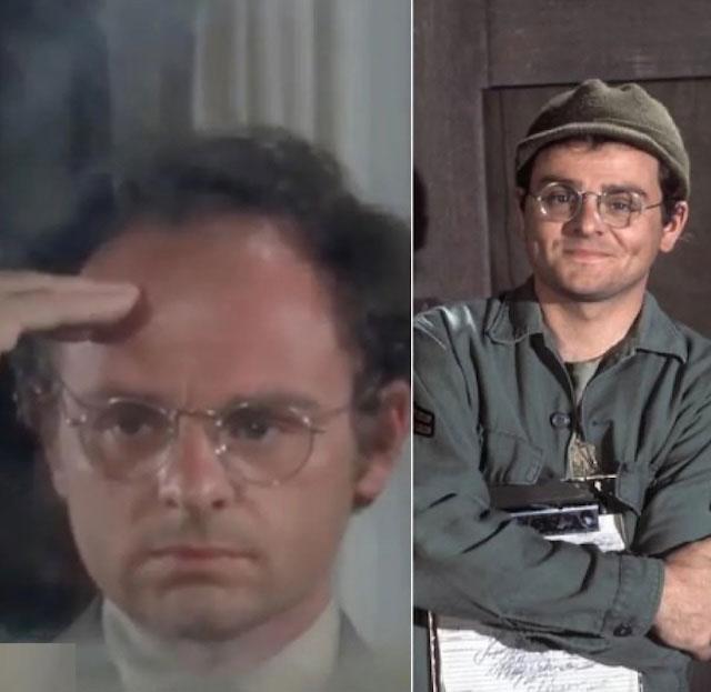 A salute from Radar O'Reilly, played by Gary Burghoff, as he bids farewell in a poignant moment from M*A*S*H.