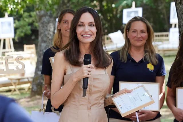 Angelina Jolie showcased her sustainable style in a stunning Gabriela Hearst gown at the 2021 Guerlain and UNESCO Women for Bees event.